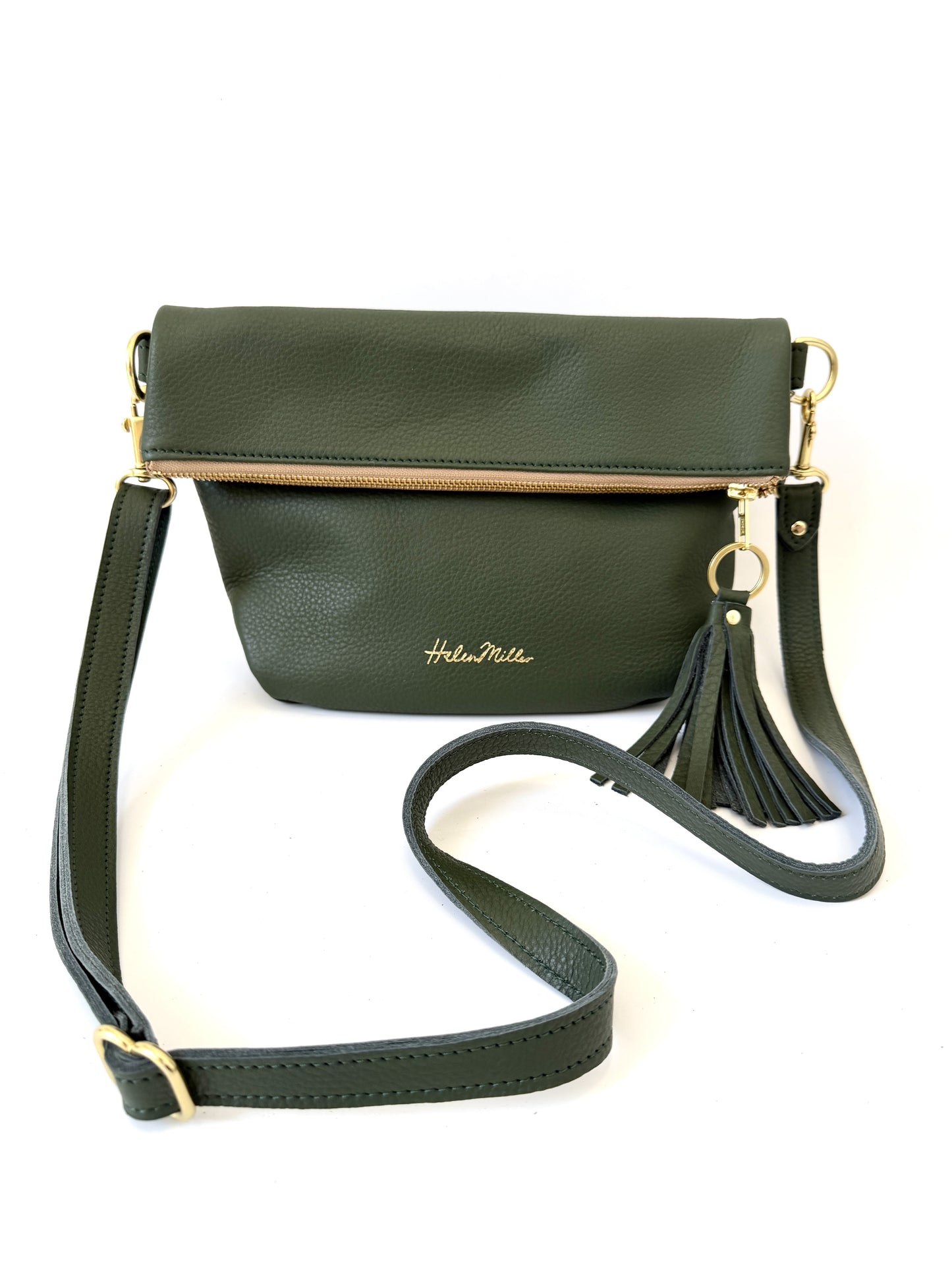 Mini Slouch handbag - Meadow Green leather