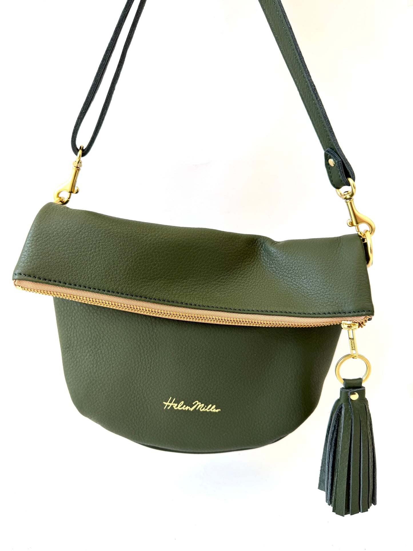 Mini Slouch handbag - Meadow Green leather