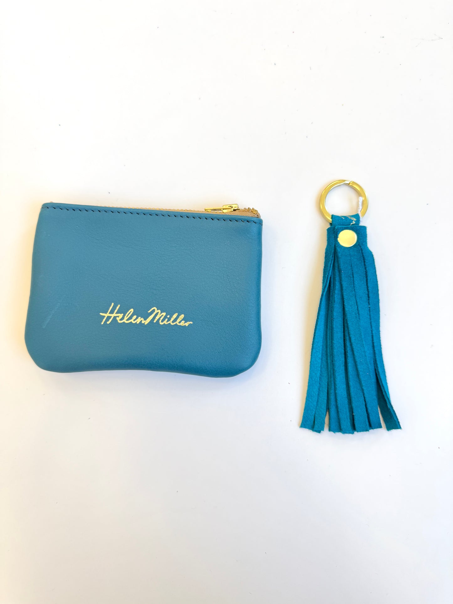 Suede Tassel Keyring - Teal