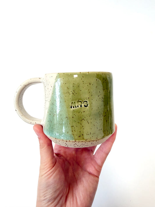 Ceramic "Mrs." Mug - Olive
