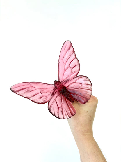 Gold Ruby Glass Butterfly Artwork - Monarch- by Luke Jacomb
