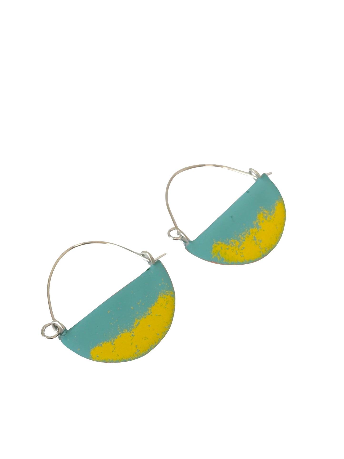 Landscape Earrings - Turquoise / Yellow