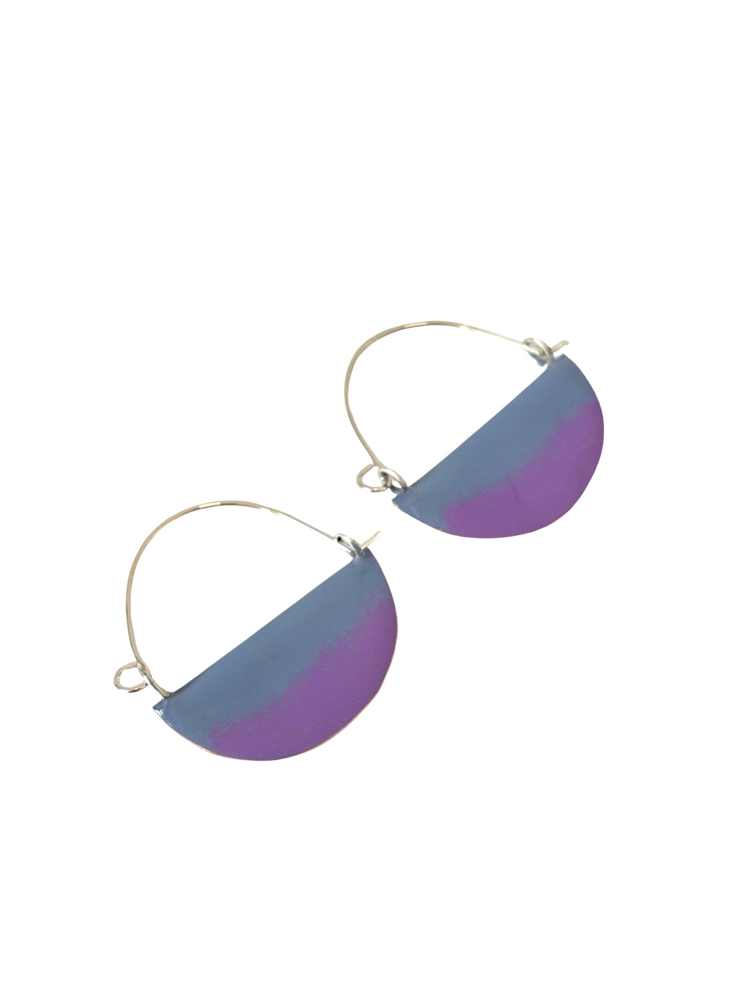 Landscape Earrings - Pigeon / Violet