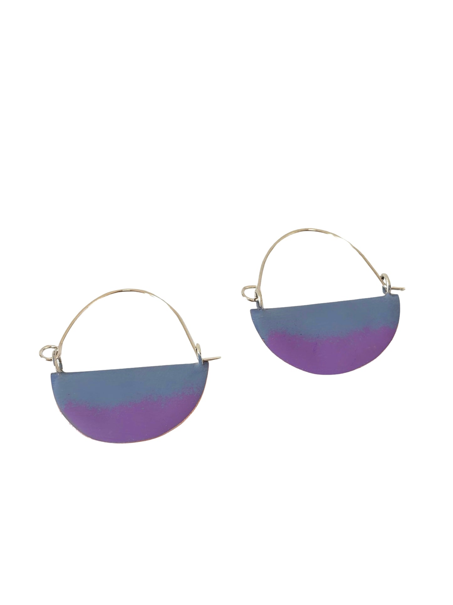 Landscape Earrings - Pigeon / Violet