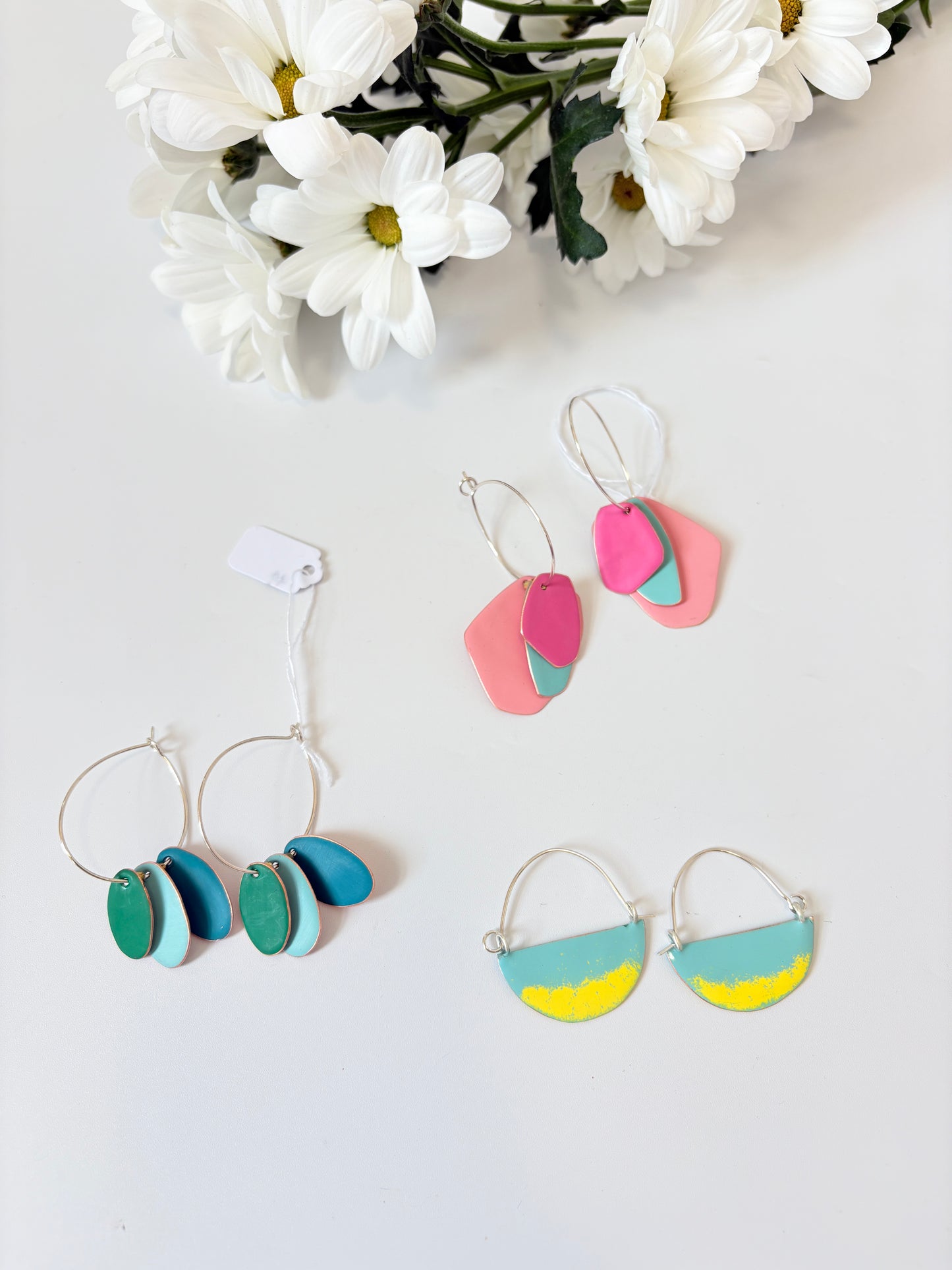 Landscape Earrings - Turquoise / Yellow