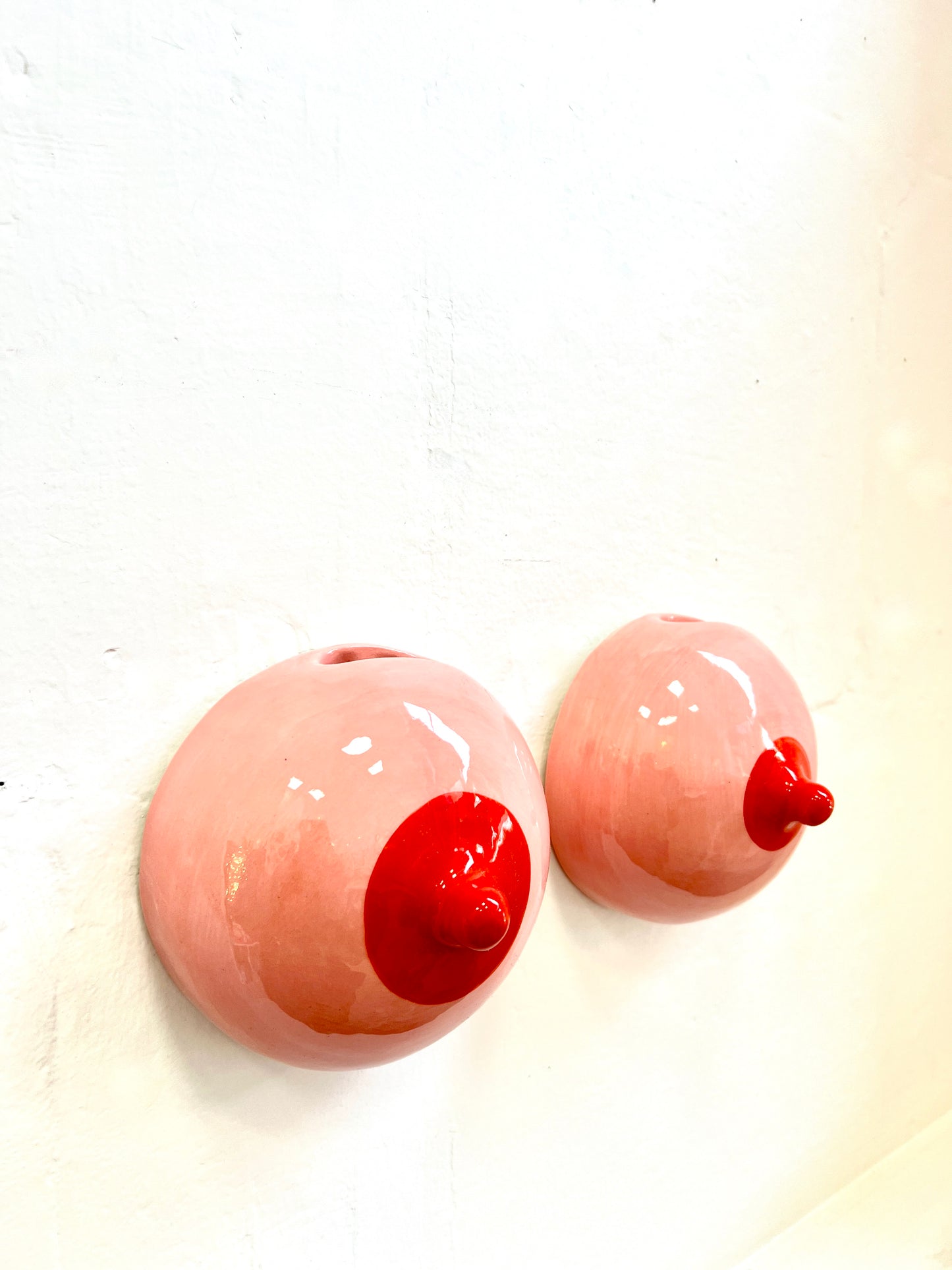 Ceramic Boob Wall Vase by Studio Soph - Round