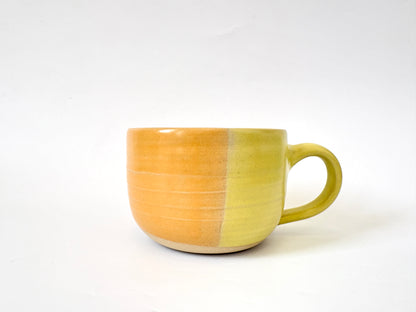 *Exclusive* Two-Toned Ceramic Mug - Lemon / Peach