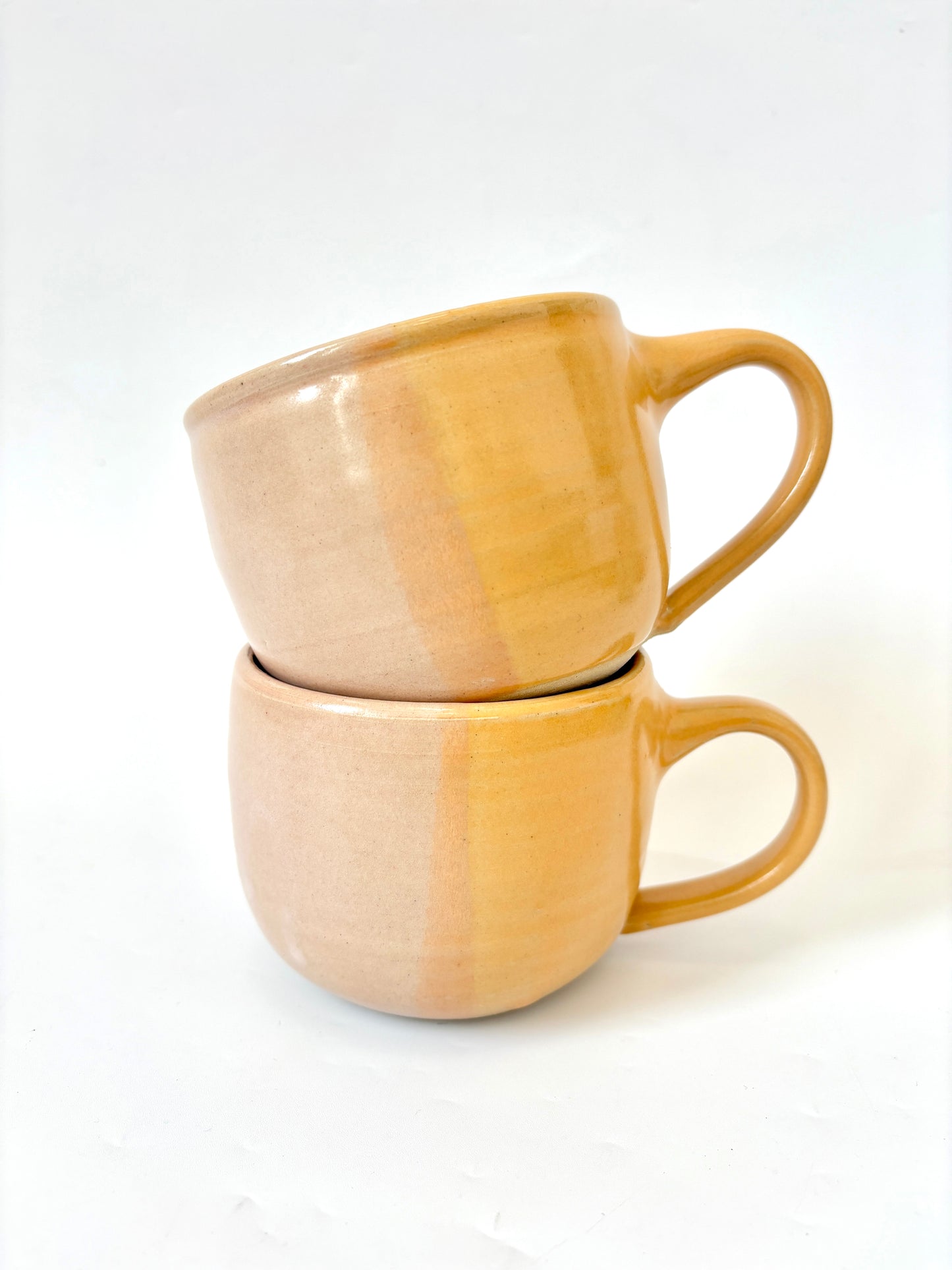 *Exclusive* Two-Toned Ceramic Mug - Peach / Pink