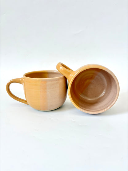 *Exclusive* Two-Toned Ceramic Mug - Peach / Pink