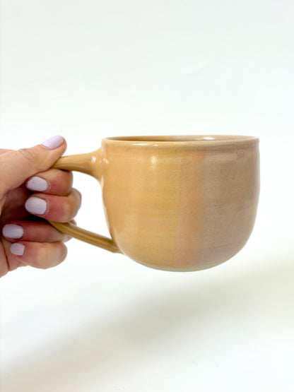 *Exclusive* Two-Toned Ceramic Mug - Peach / Pink