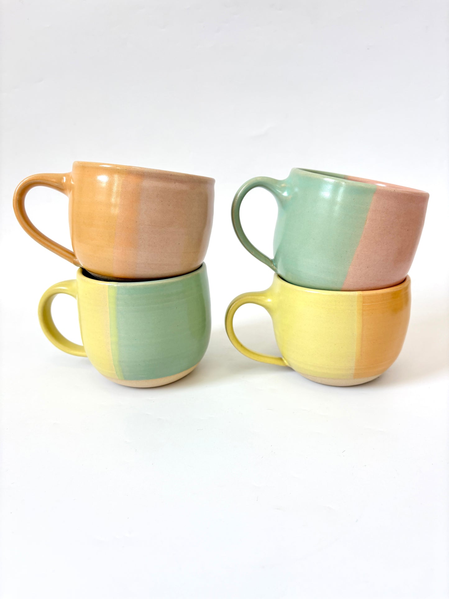 *Exclusive* Two-Toned Ceramic Mug - Peach / Pink