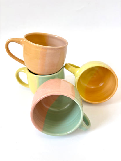 *Exclusive* Two-Toned Ceramic Mug - Peach / Pink