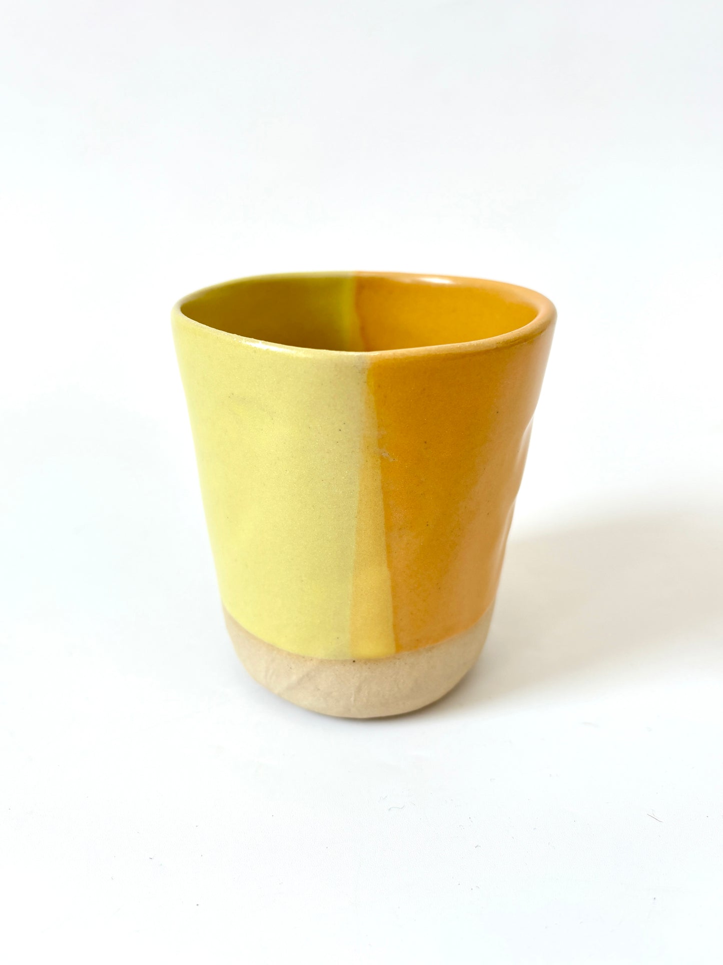 *Exclusive* Two-Toned Ceramic Tumbler - Lemon / Peach