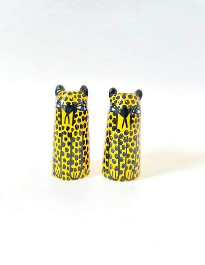 Miniature Ceramic Cheetah Vase by Studio Soph - Yellow