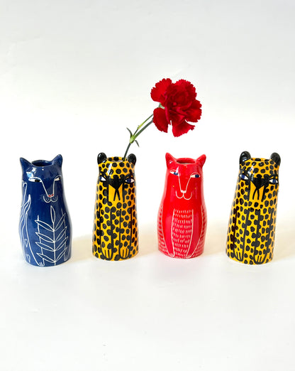 Miniature Cat Vase by Studio Soph - Blue