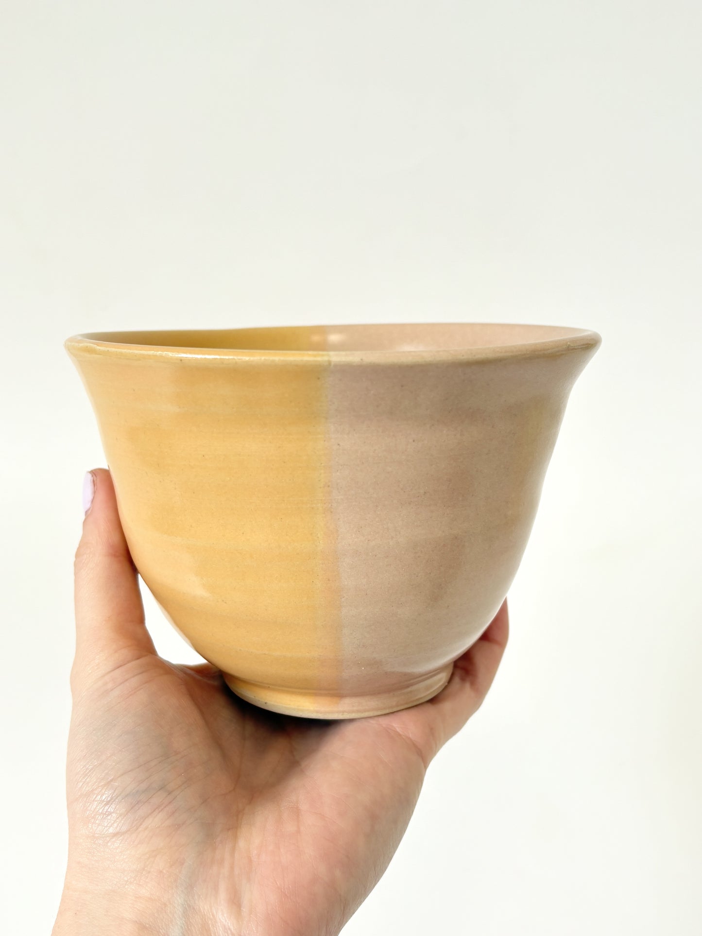 *Exclusive* Two-Toned Icecream Bowl - Peach / Pink