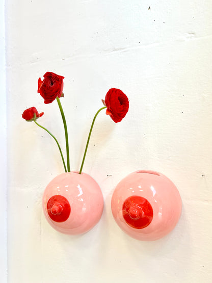 Ceramic Boob Wall Vase by Studio Soph - Round