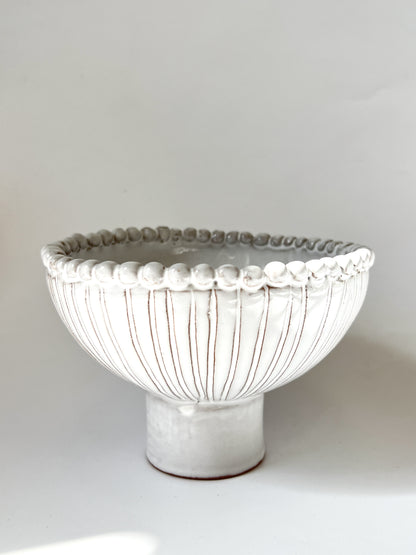 Dotty Pedestal Ceramic Bowl by Formantics