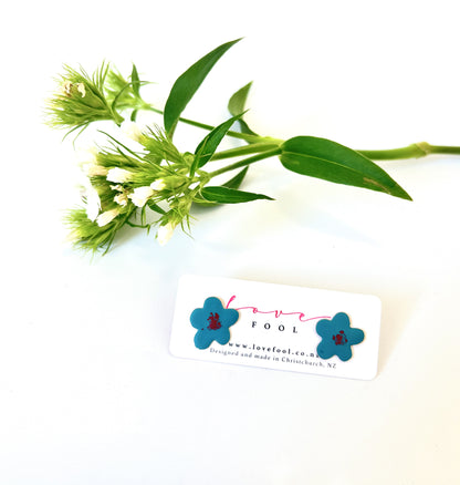 Bonnie Flower Studs - Dark Turquoise