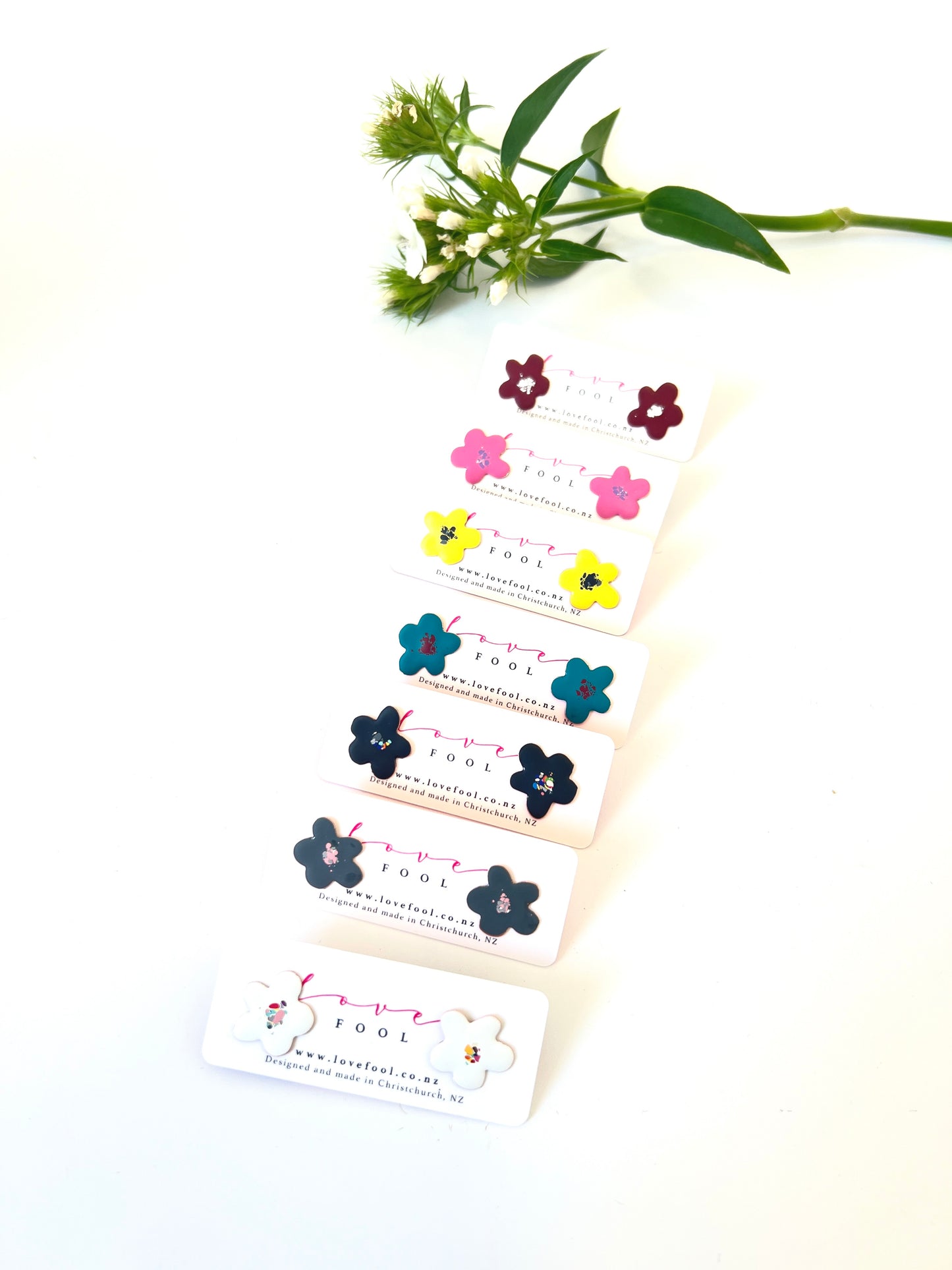 Bonnie Flower Studs - Dark Turquoise