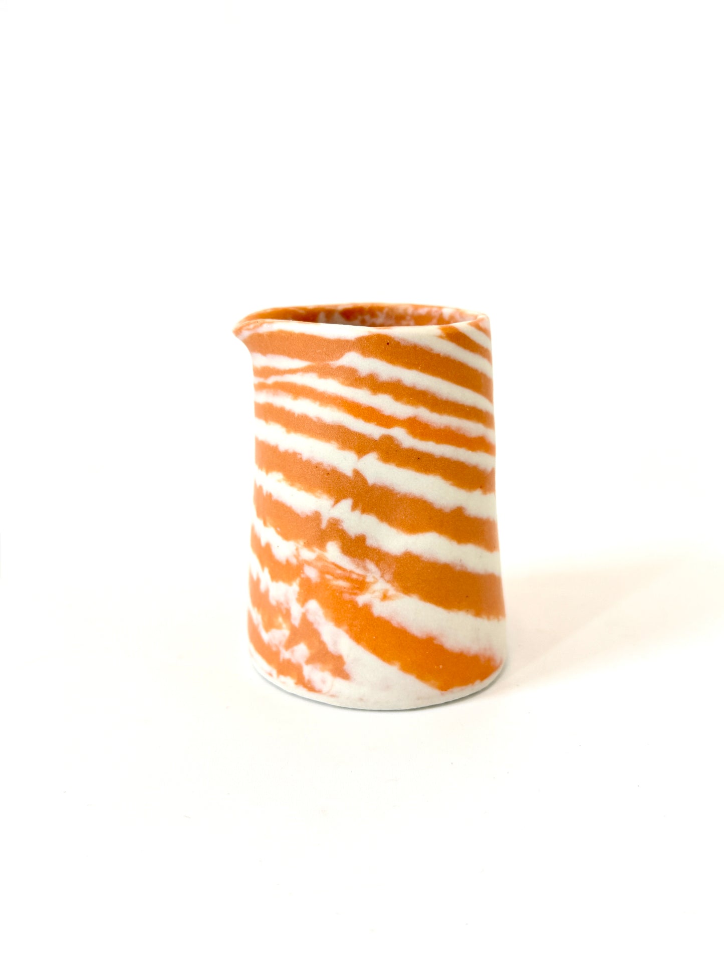 Ceramic Nerikomi Pourer - Small - Orange Stripe