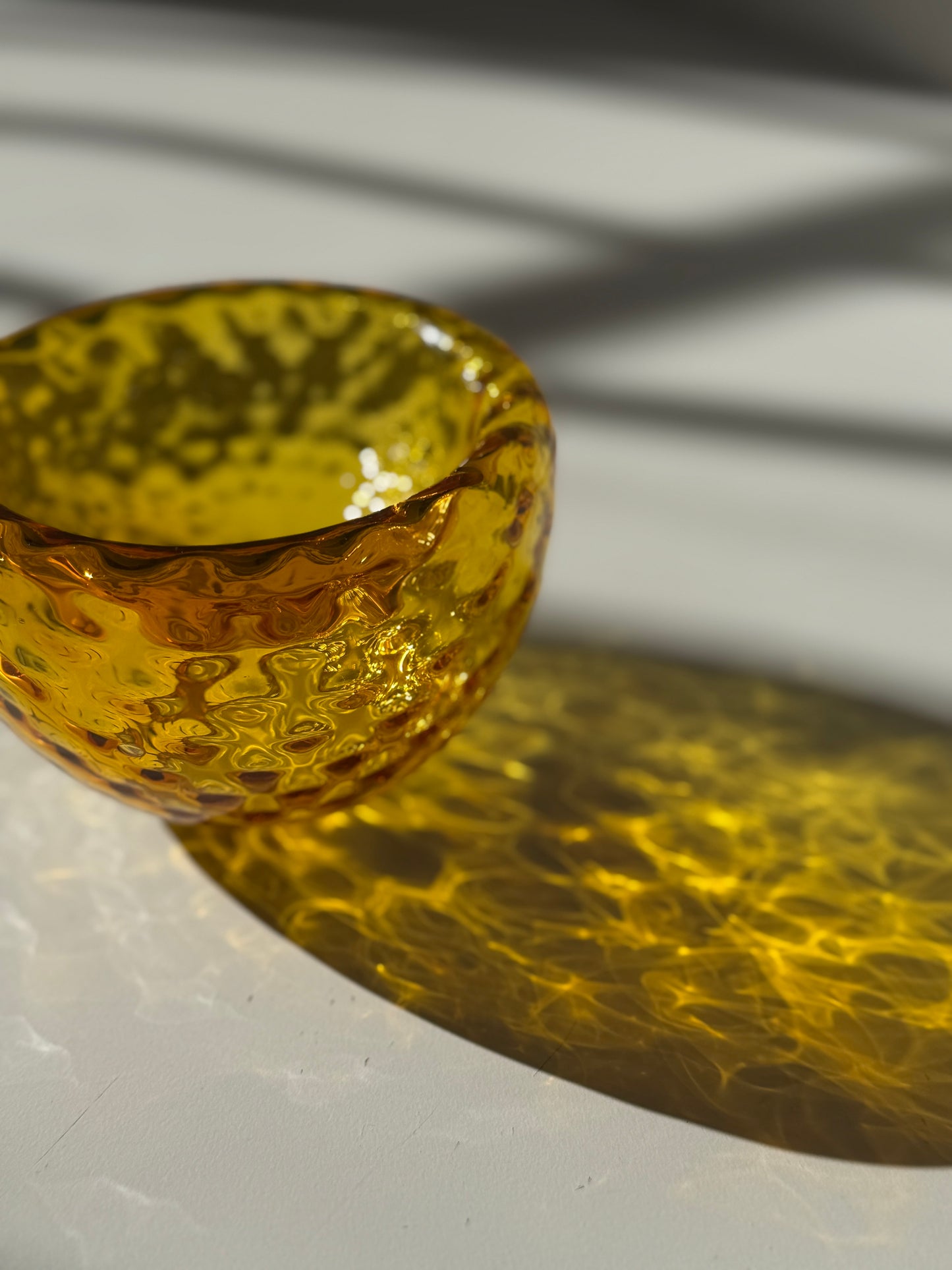 Textured Silvio Handblown Glass Mini "Fulvio" Bowl - Brilliant Gold