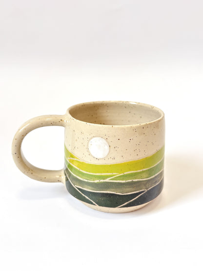 Ceramic Landscape Mug - Green