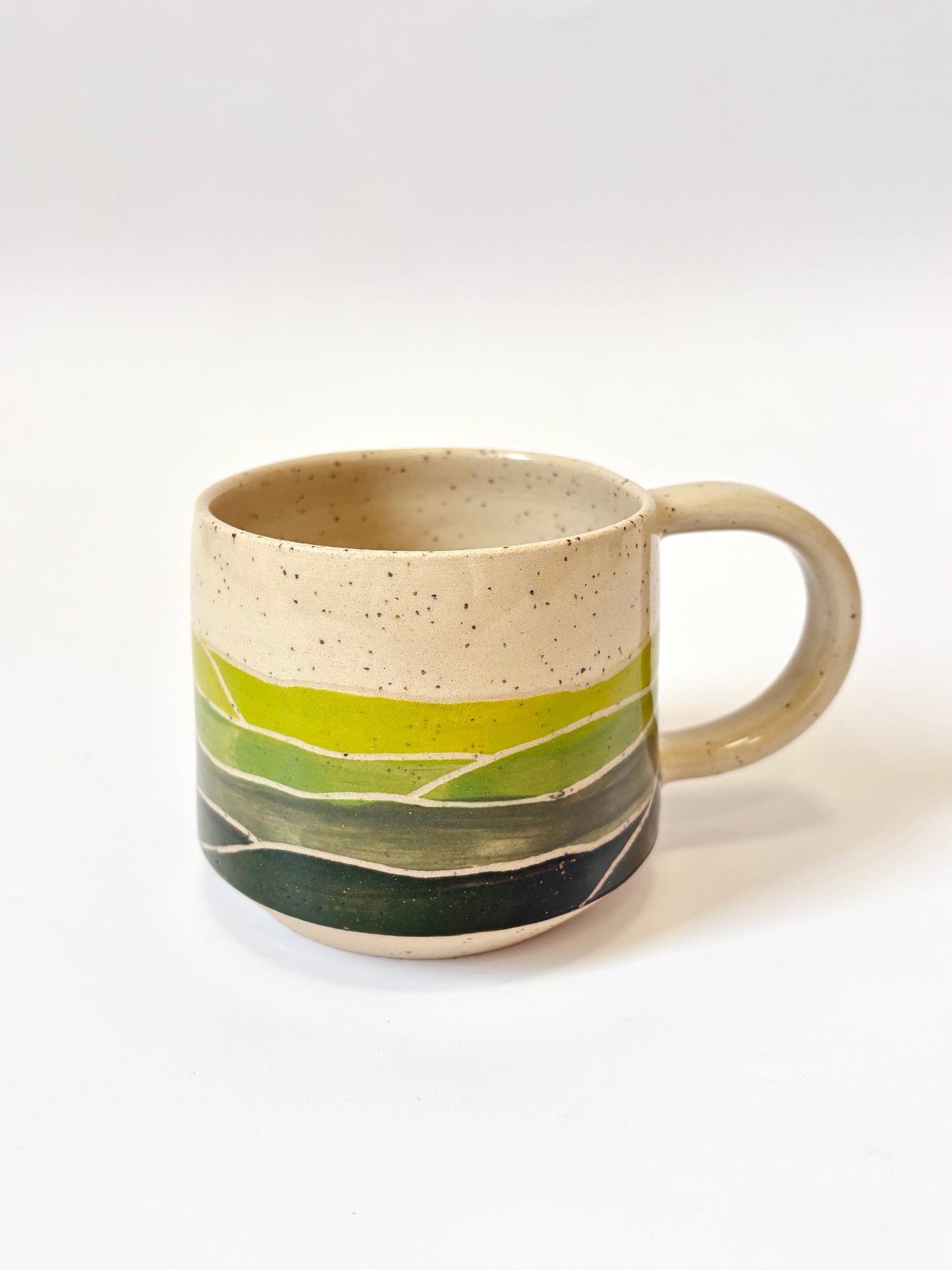 Ceramic Landscape Mug - Green