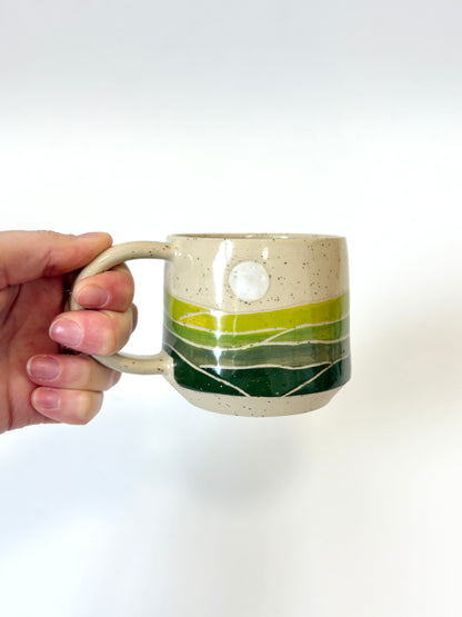 Ceramic Landscape Mug - Green