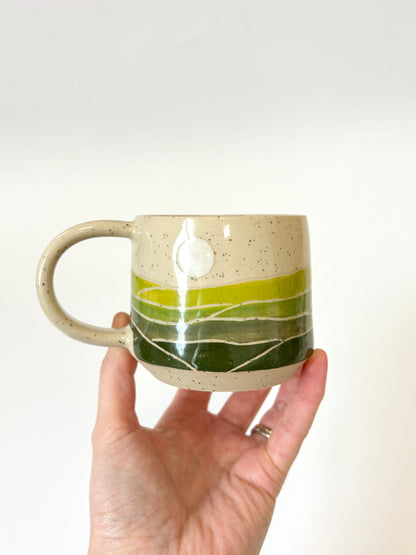 Ceramic Landscape Mug - Green