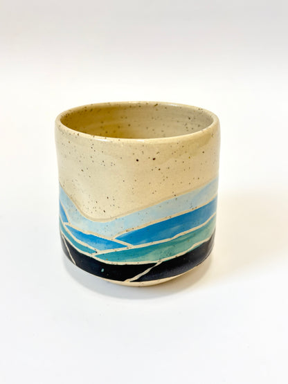 Ceramic Landscape Tumbler - Blues