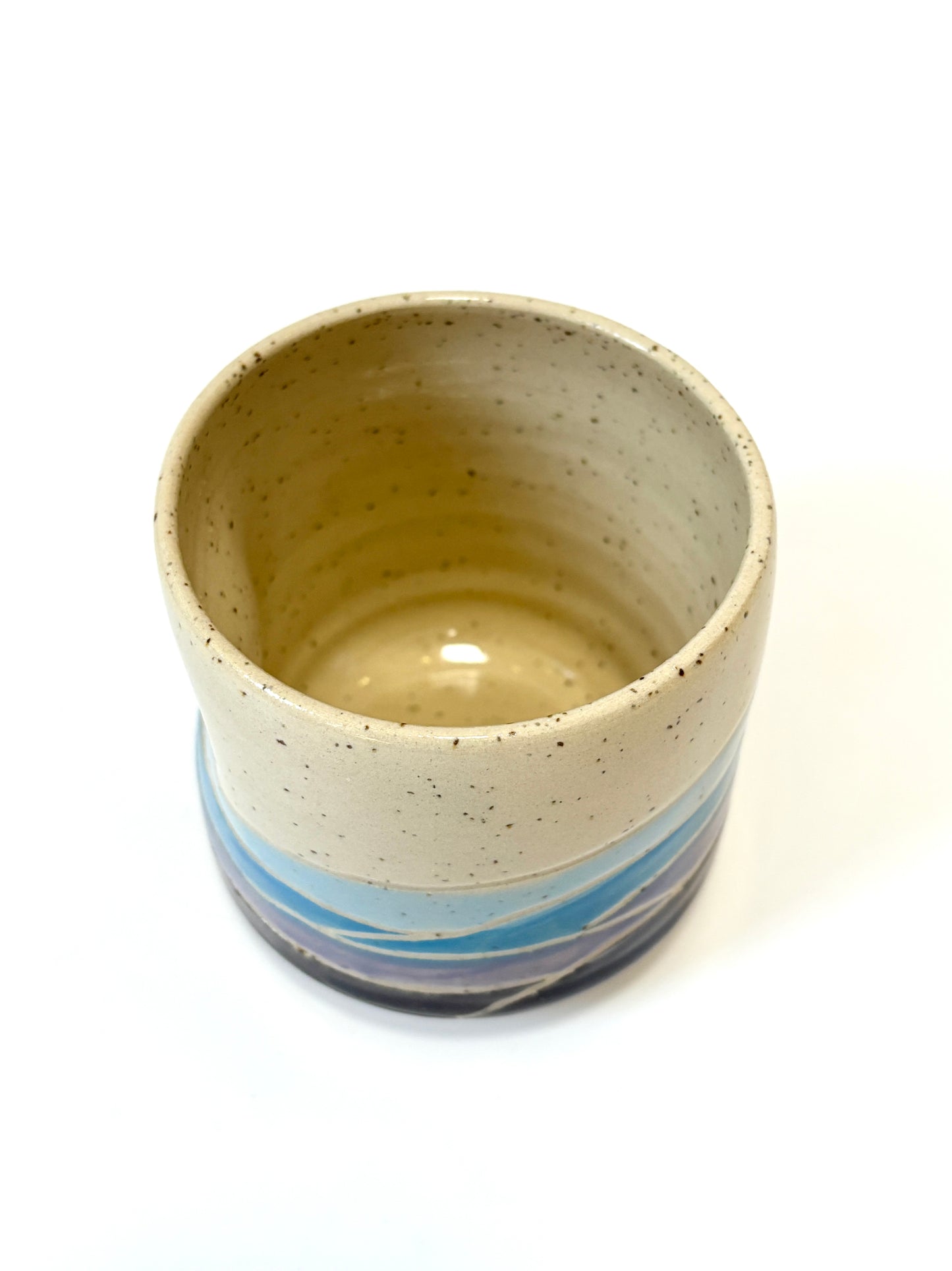 Ceramic Landscape Tumbler - Blue / Purple