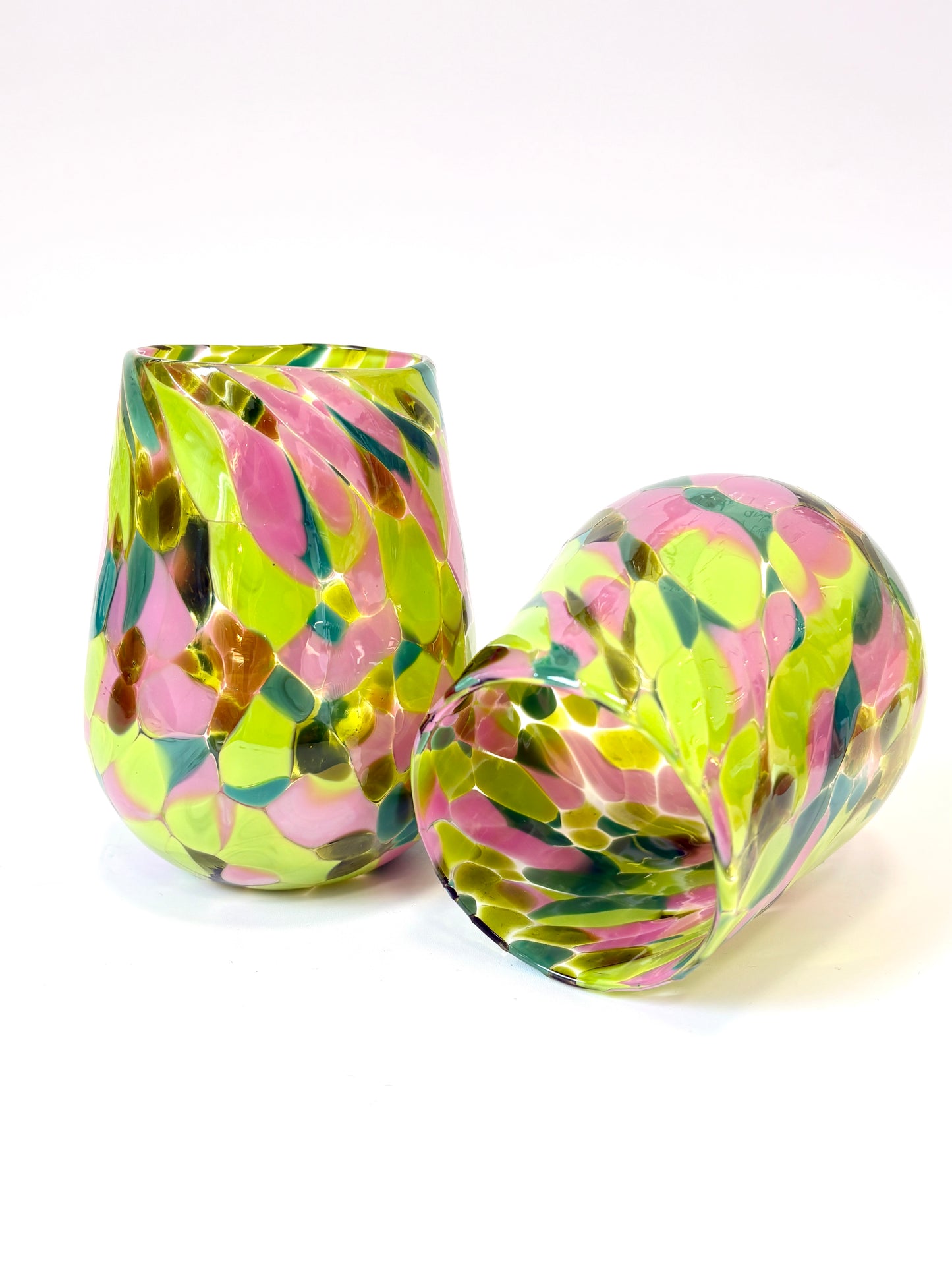 Handblown Glass Tumbler - 'Watermelon' edition