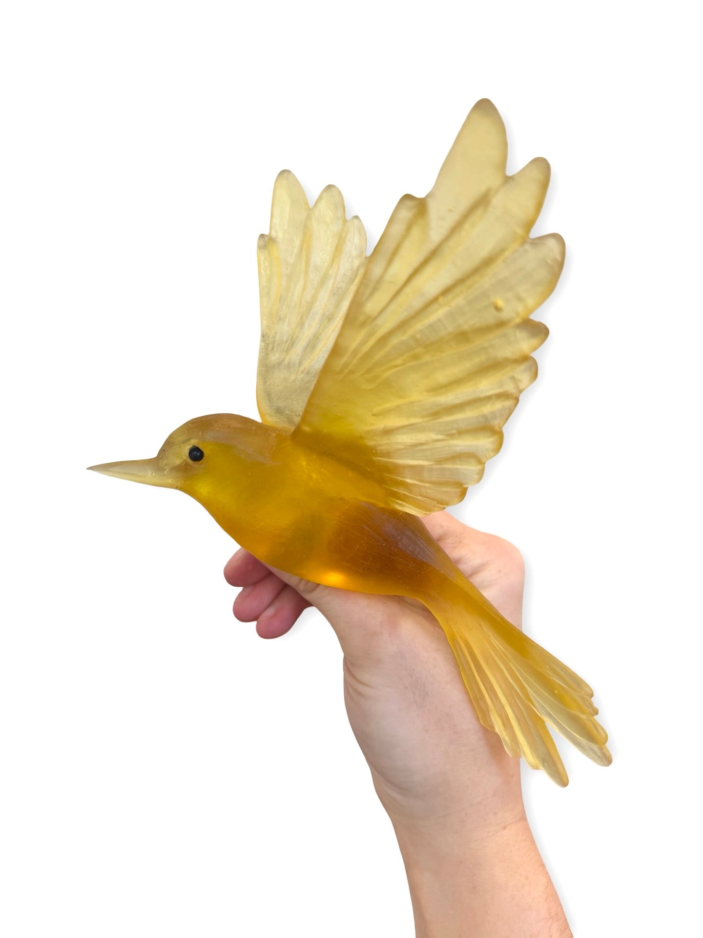 Fernbird / Mātātā - Chardonnay - Glass artwork by Luke Jacomb