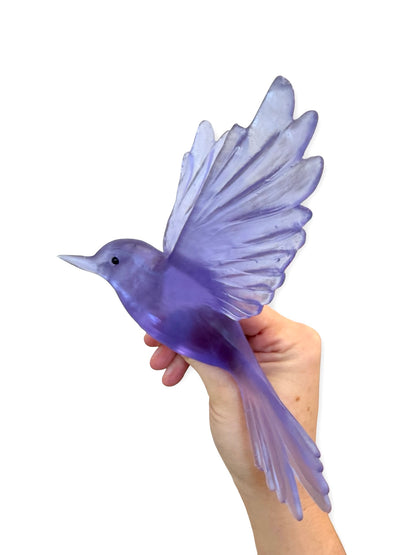 Fernbird / Mātātā - Hyacinth - Glass artwork by Luke Jacomb