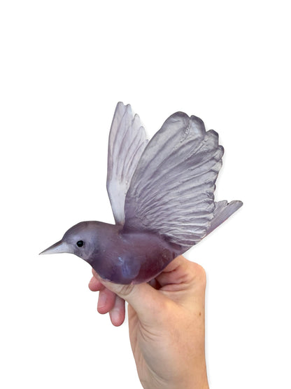 Stitchbird  / Hihi - Purple - Glass Wall artwork by Luke Jacomb
