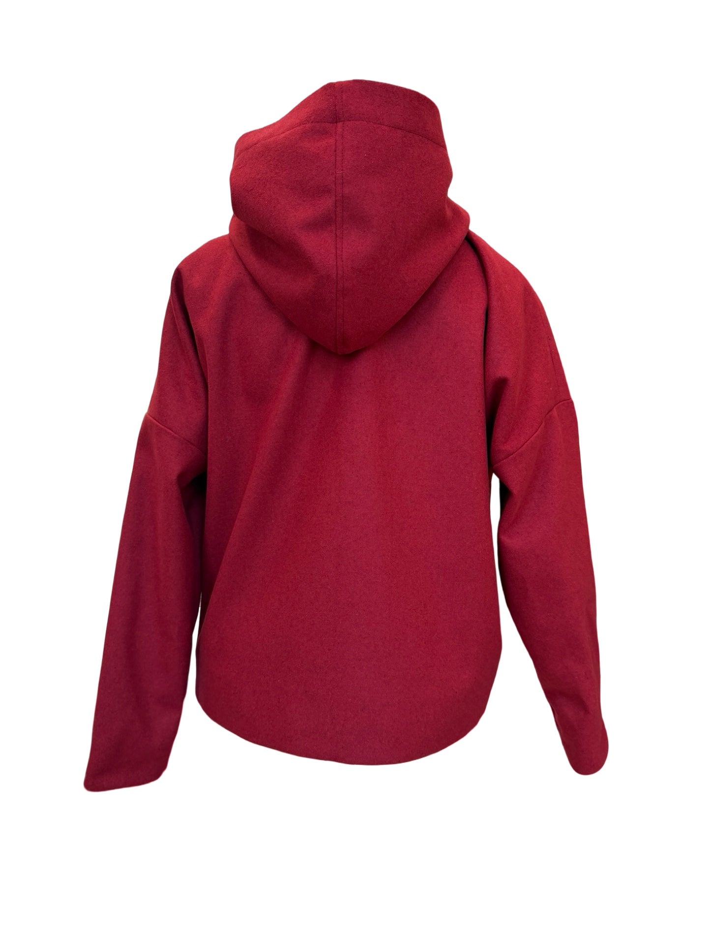 "Ava" Wool Blend Jacket - Burgundy