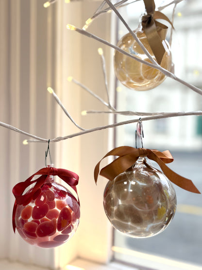 Handblown Glass Bauble - Champagne