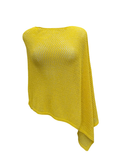 Cotton Merino Mesh Poncho / Buttercup