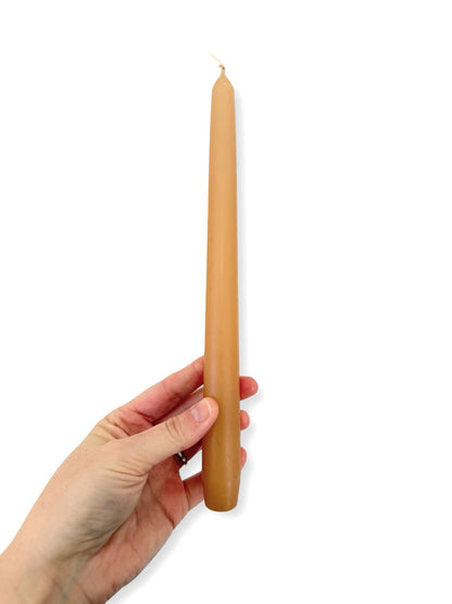 Almond Venetian Tapered Candle - 250mm