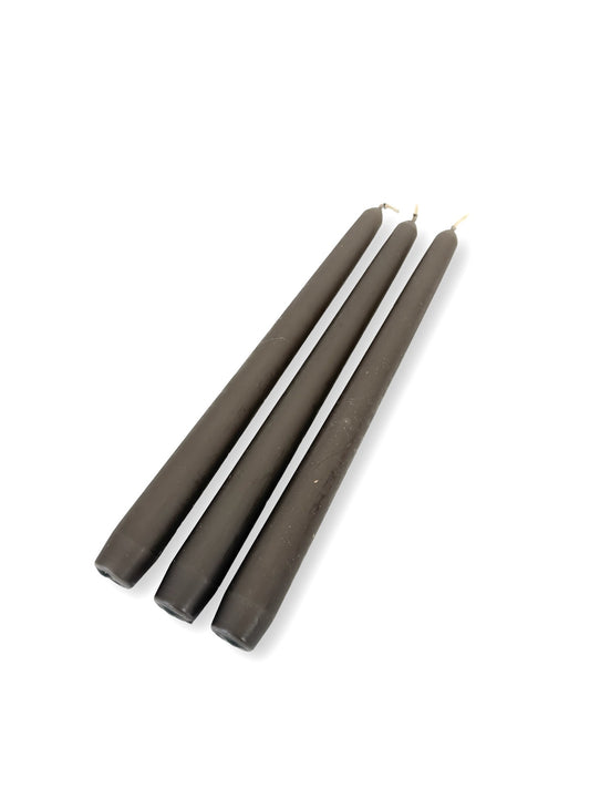 Stone Grey Venetian Tapered Candle - 250mm