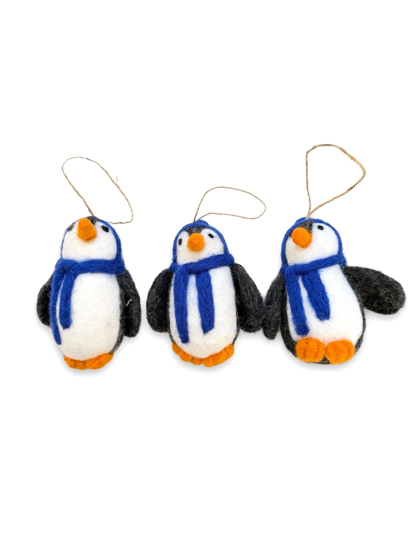 Felted Wool Penguin - Blue