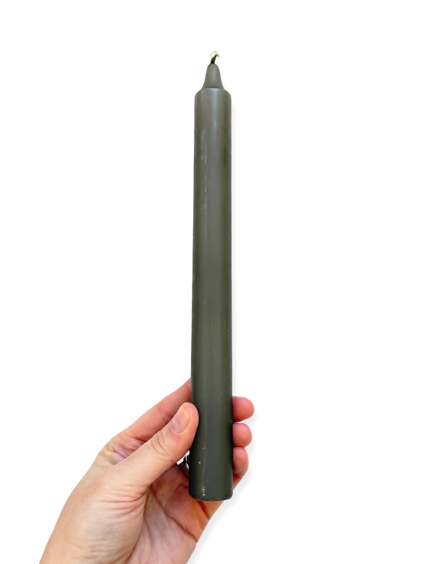 Stone Grey Coloured Candle - 240mm