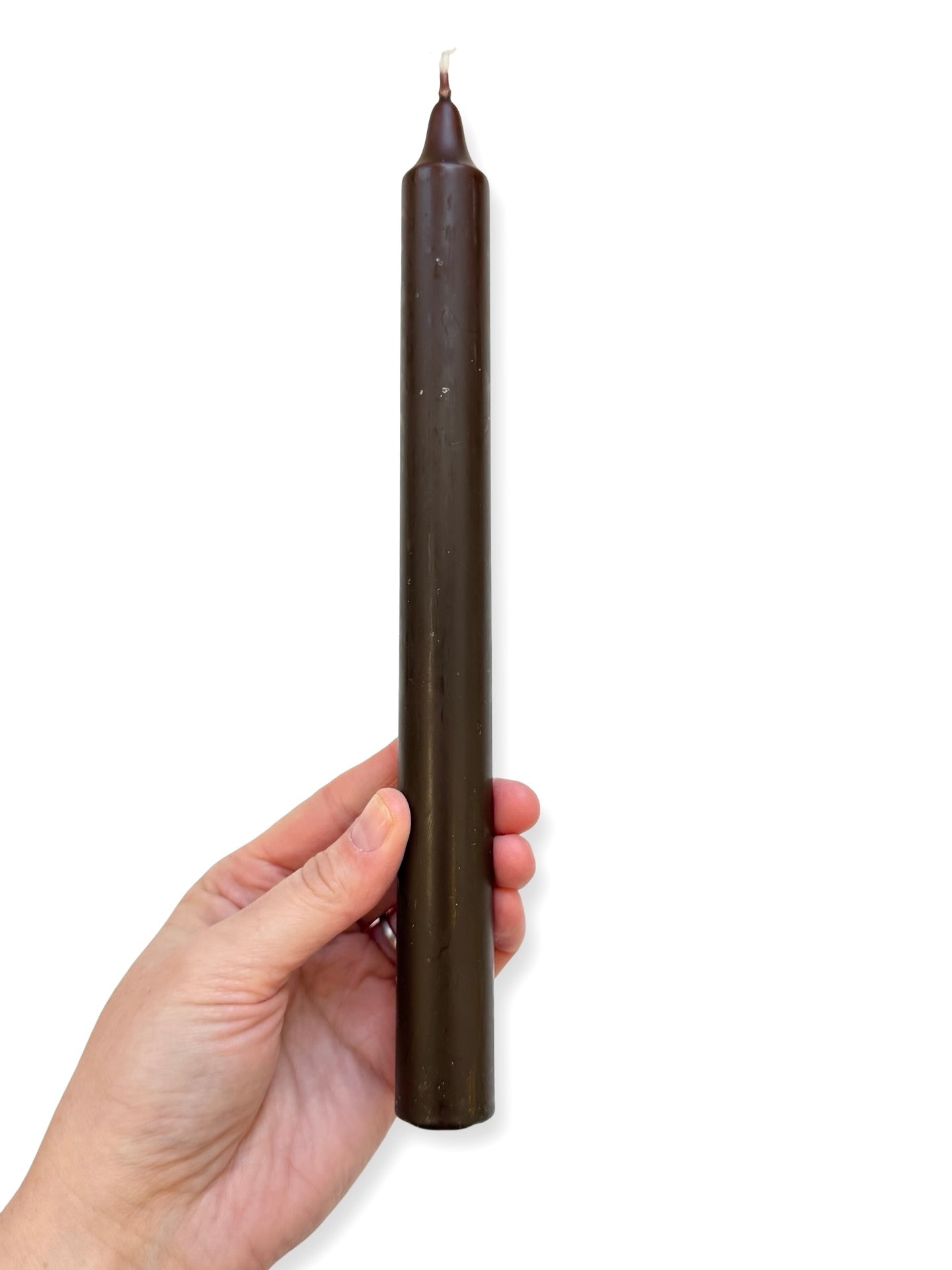 Chocolate Brown Coloured Candle - 240mm