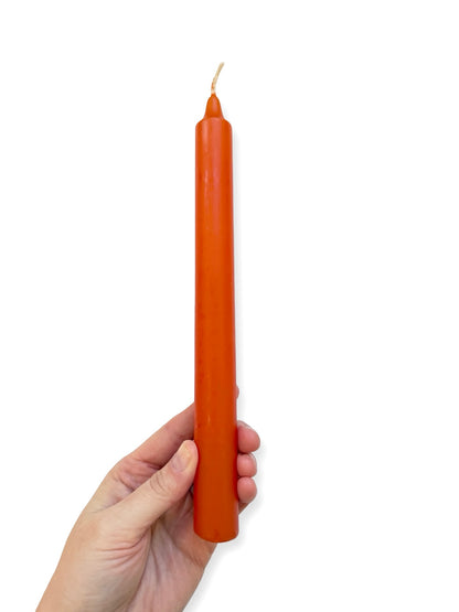 Burnt Orange Coloured Candle - 240mm