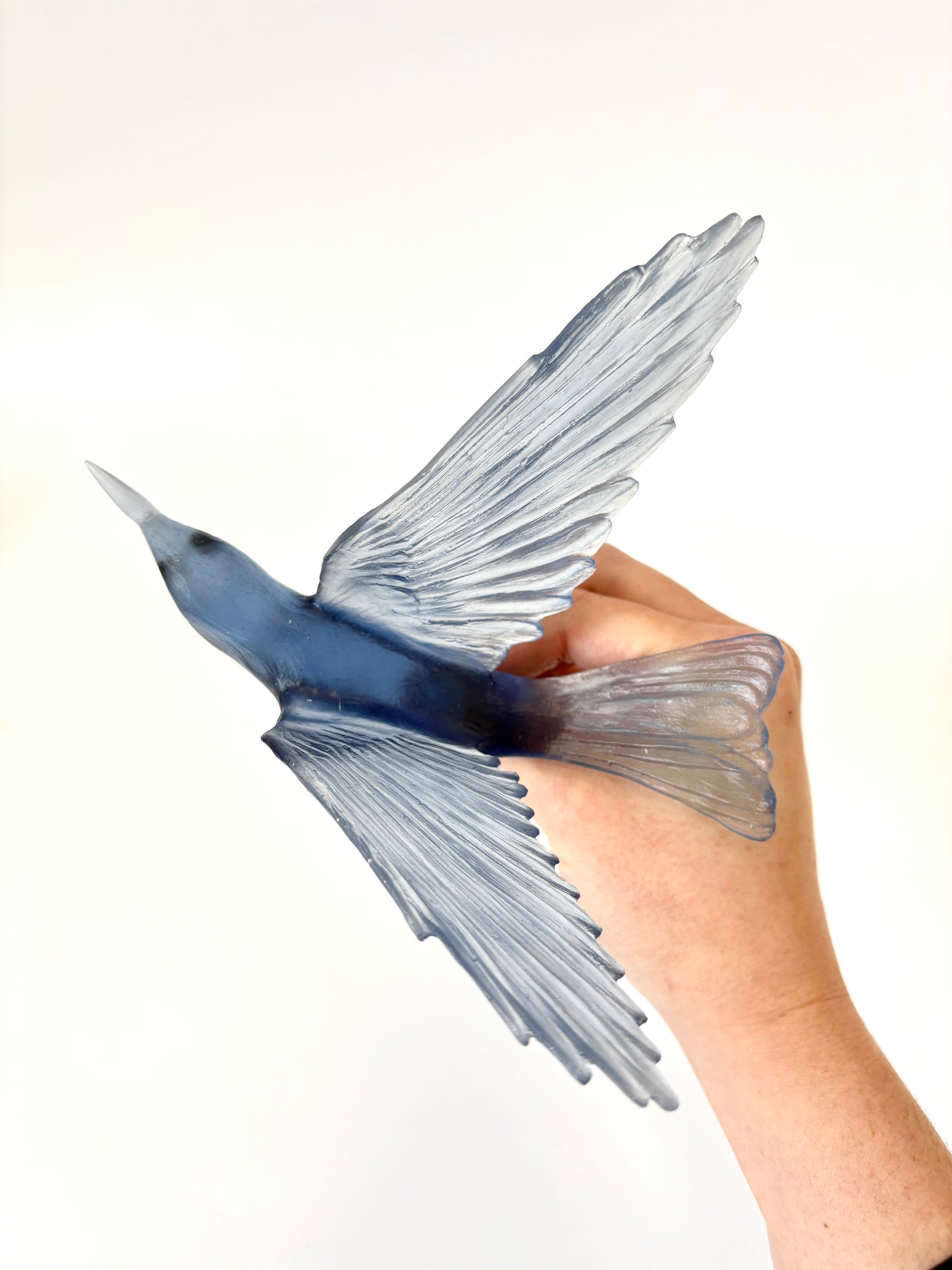 Bellbird / Korimako #2 (Wings Back) - Steel Blue