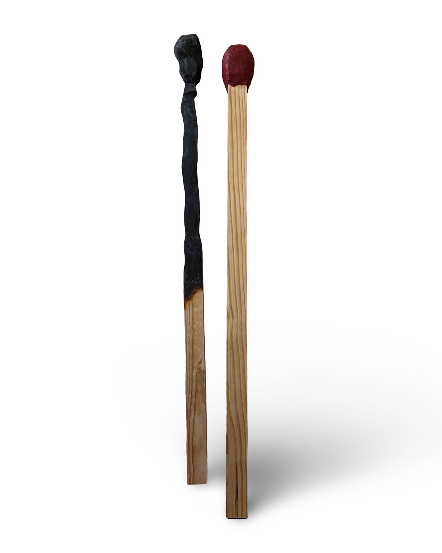 Large 1.3m Oversize Pair of Matchstick Artworks by Liz McAuliffe (26088)
