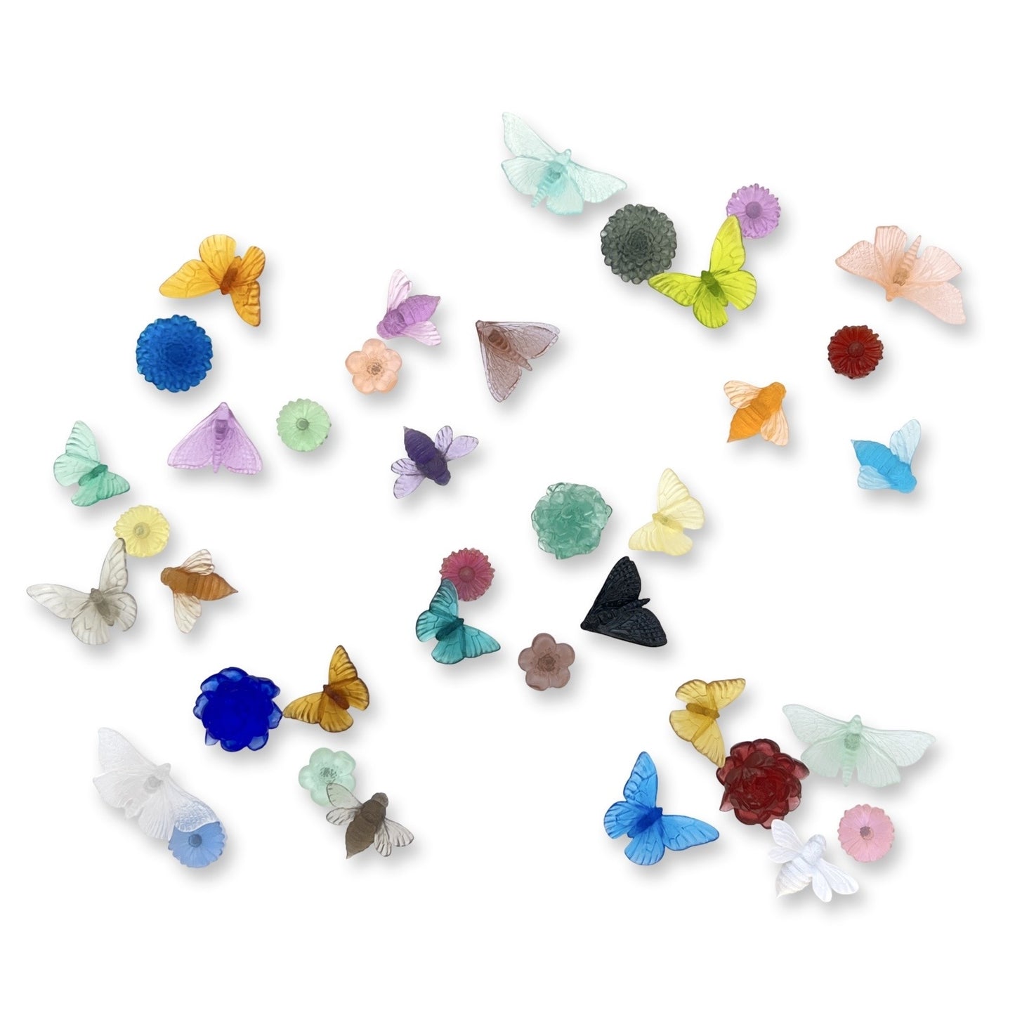 The Garden Path - 38 piece glass art installation by Luke Jacomb