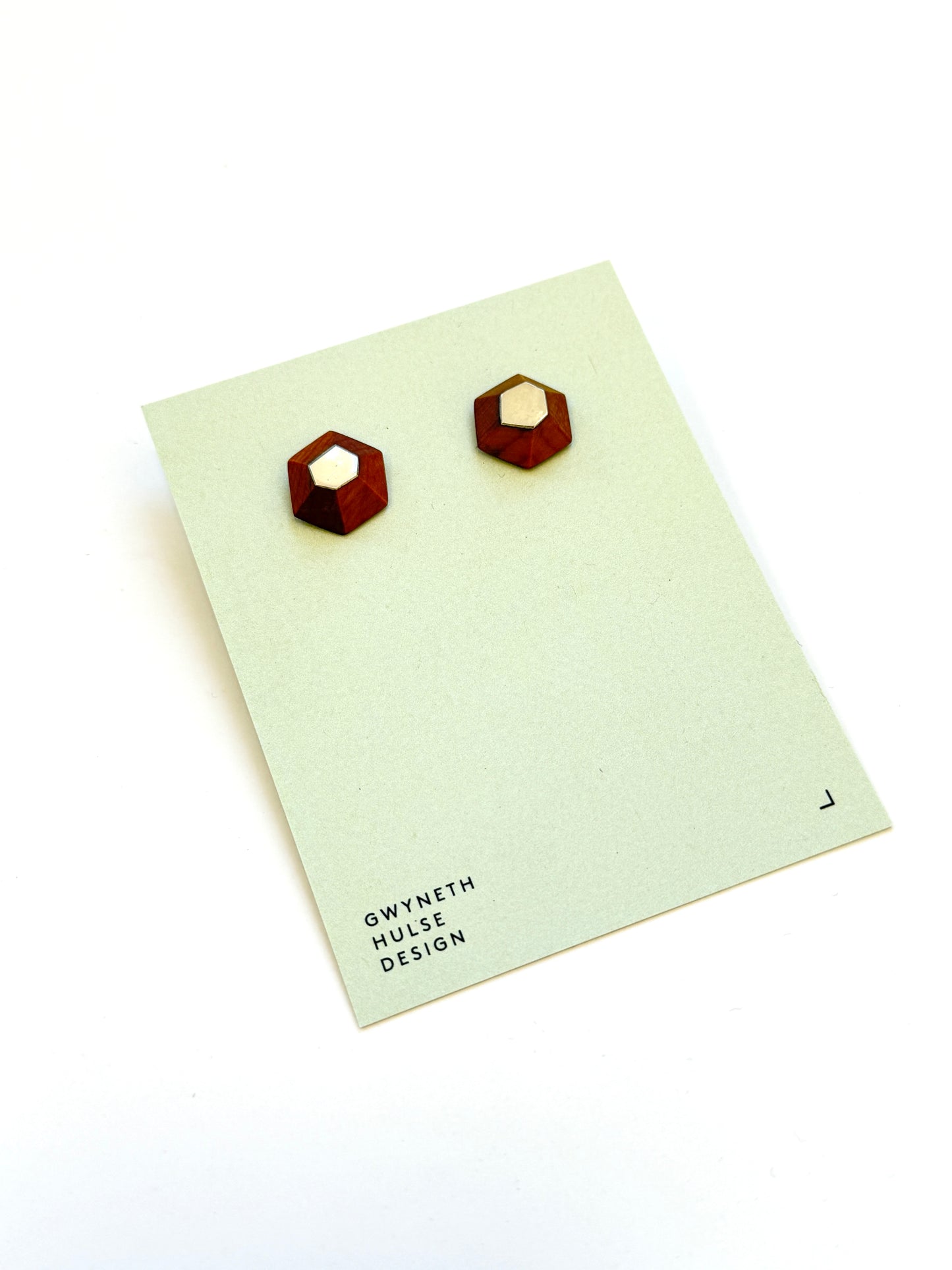 Stirling Silver Faceted Native Timber Studs
