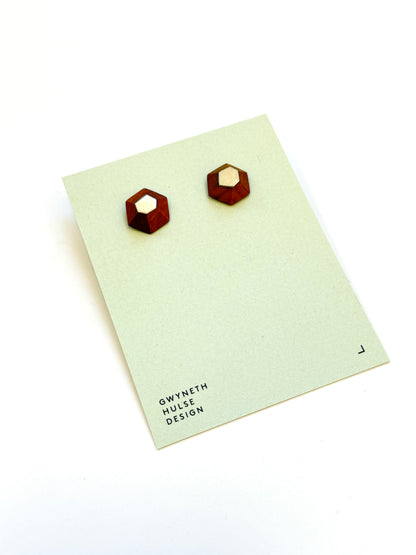 Stirling Silver Faceted Native Timber Studs